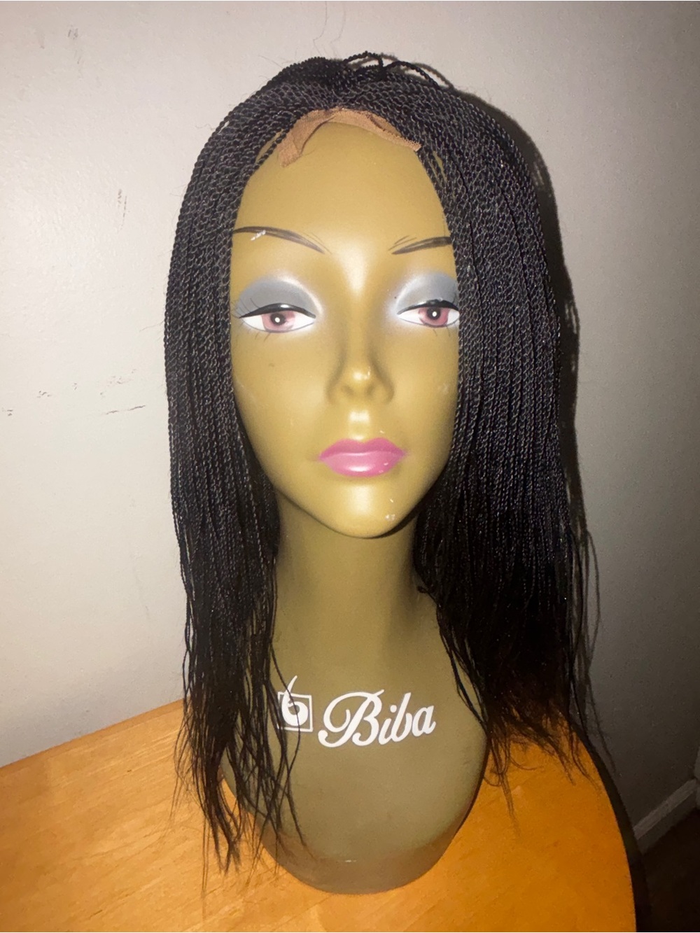 Black Micro Twist Wig with Long Ends